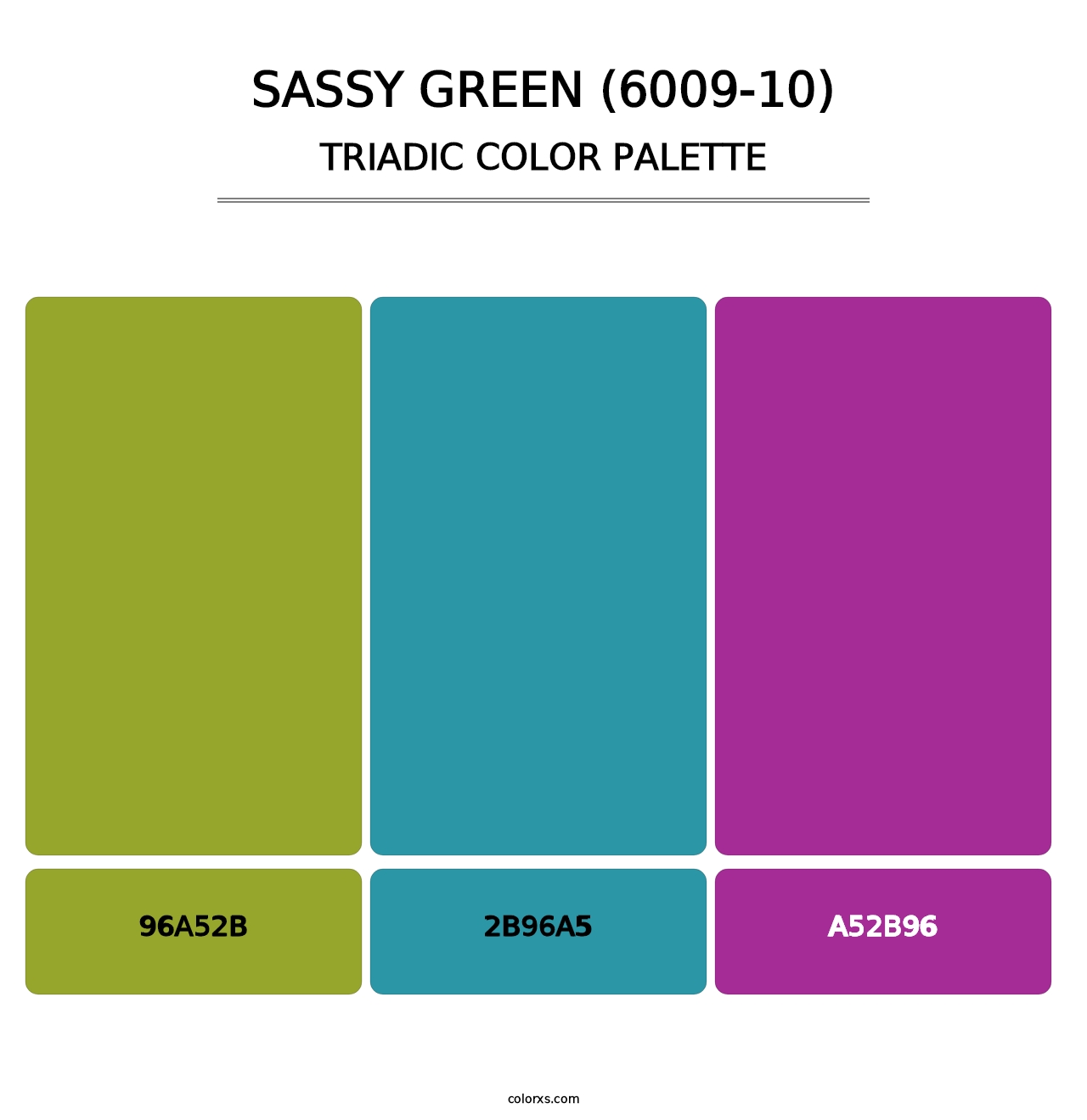 Sassy Green (6009-10) - Triadic Color Palette