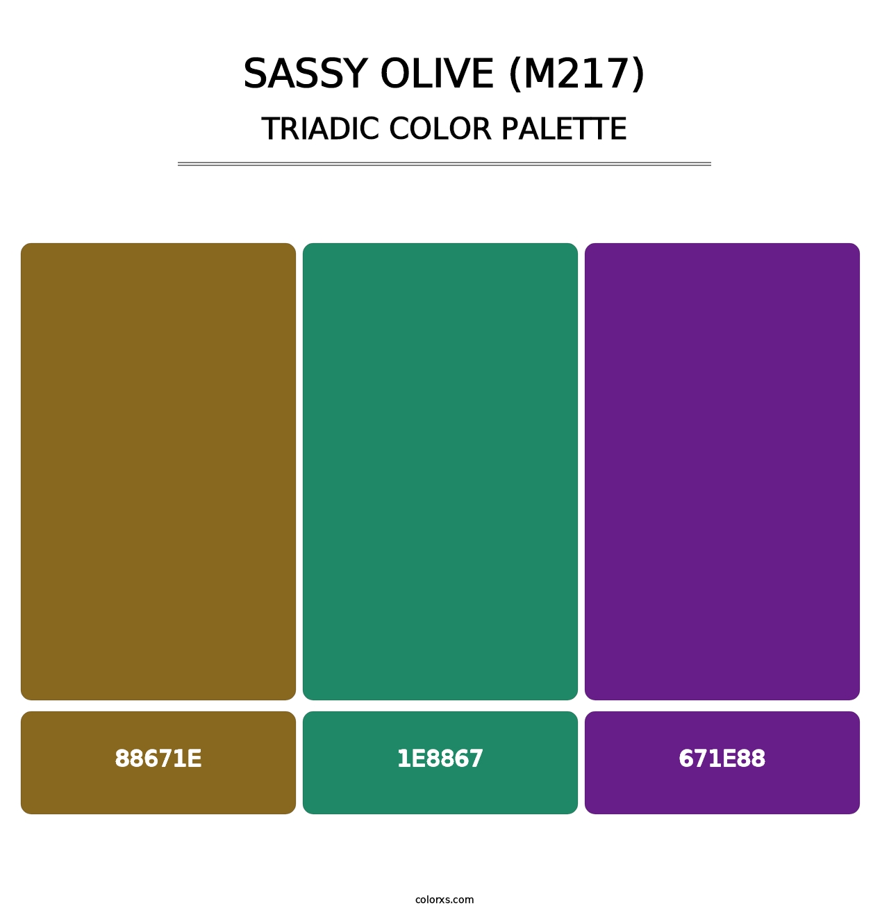 Sassy Olive (M217) - Triadic Color Palette