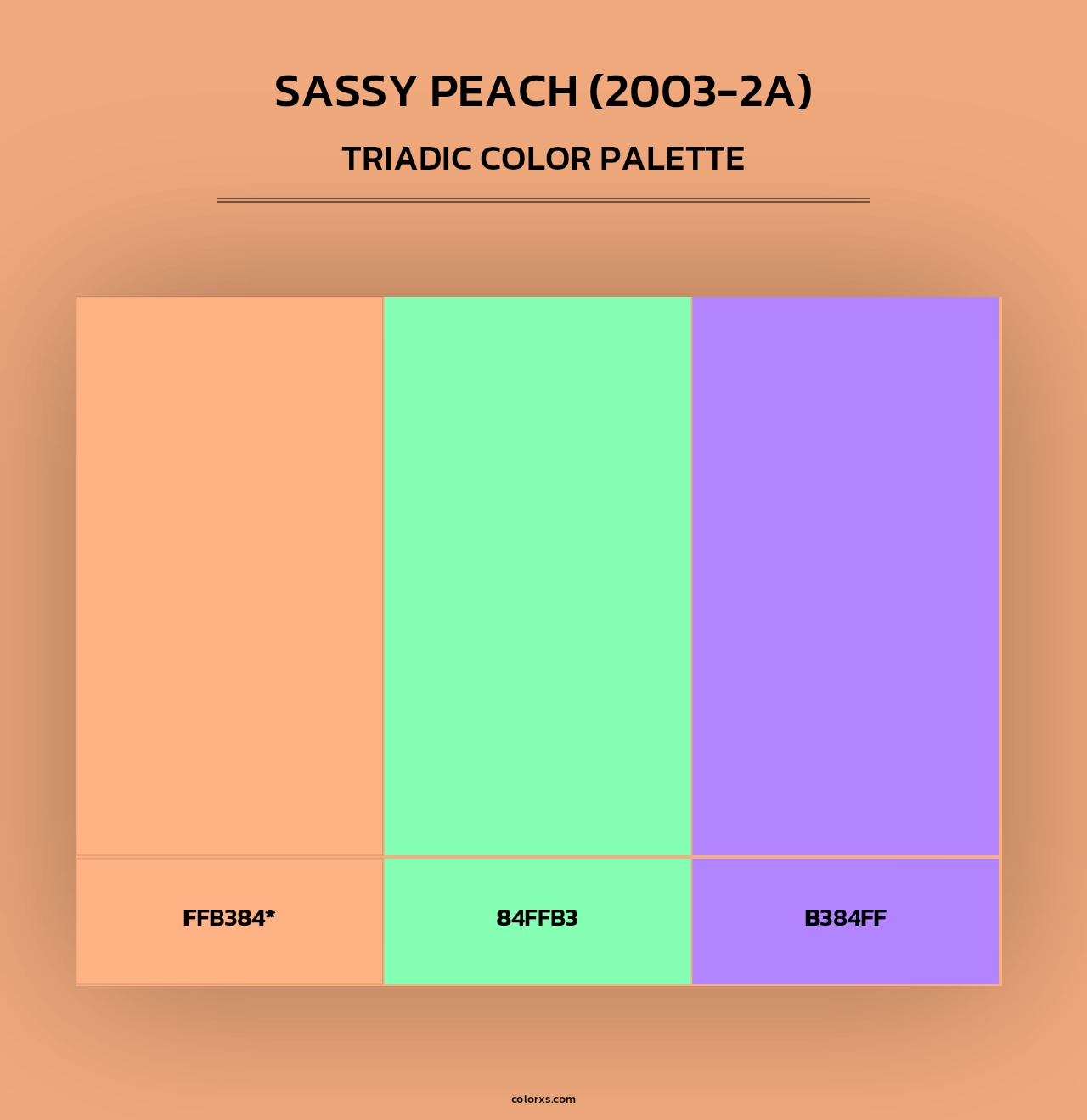 Sassy Peach (2003-2A) - Triadic Color Palette
