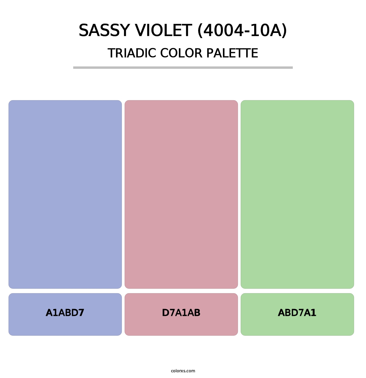Sassy Violet (4004-10A) - Triadic Color Palette