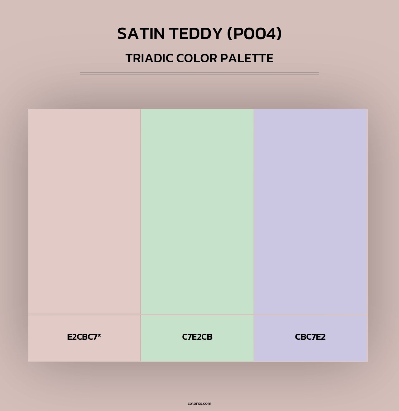 Satin Teddy (P004) - Triadic Color Palette