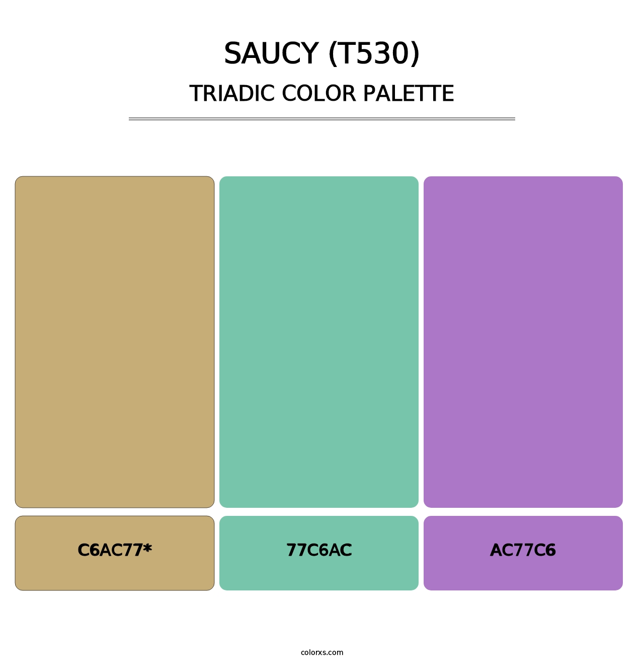 Saucy (T530) - Triadic Color Palette