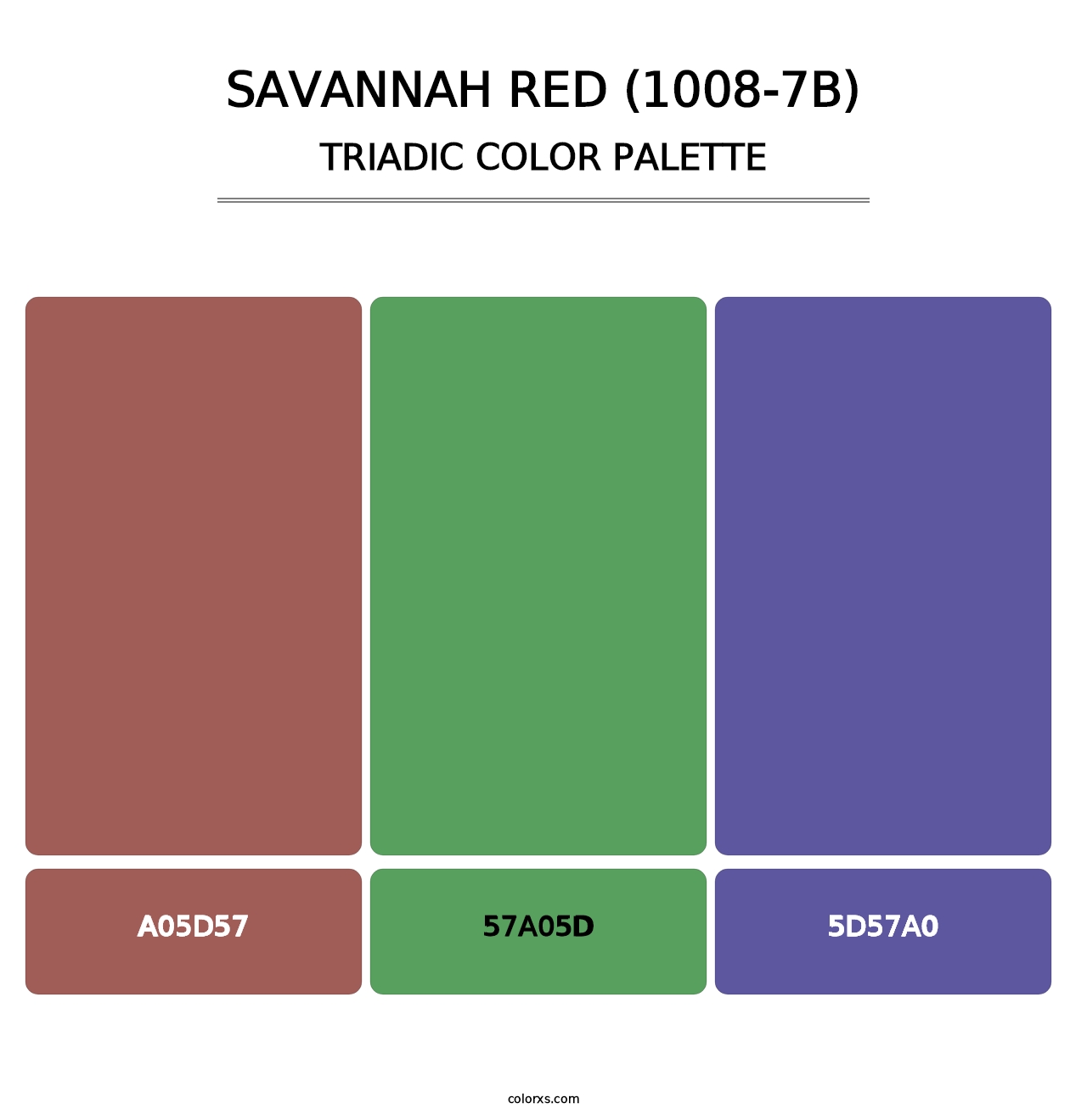 Savannah Red (1008-7B) - Triadic Color Palette