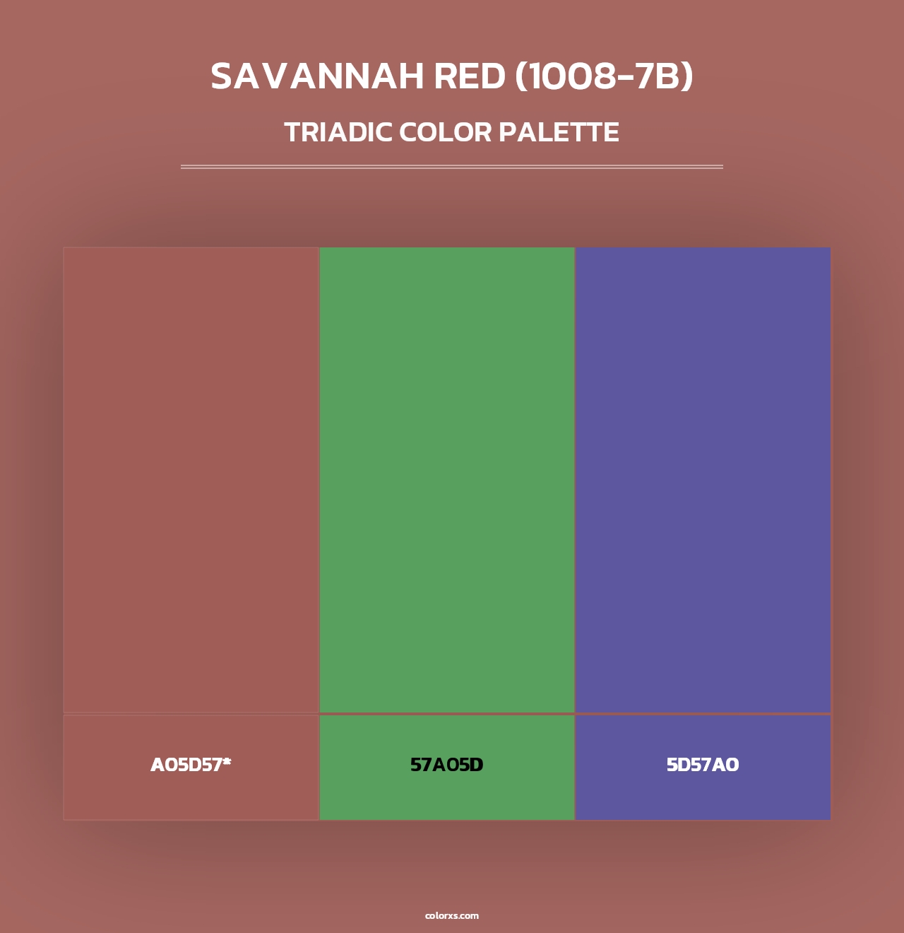 Savannah Red (1008-7B) - Triadic Color Palette