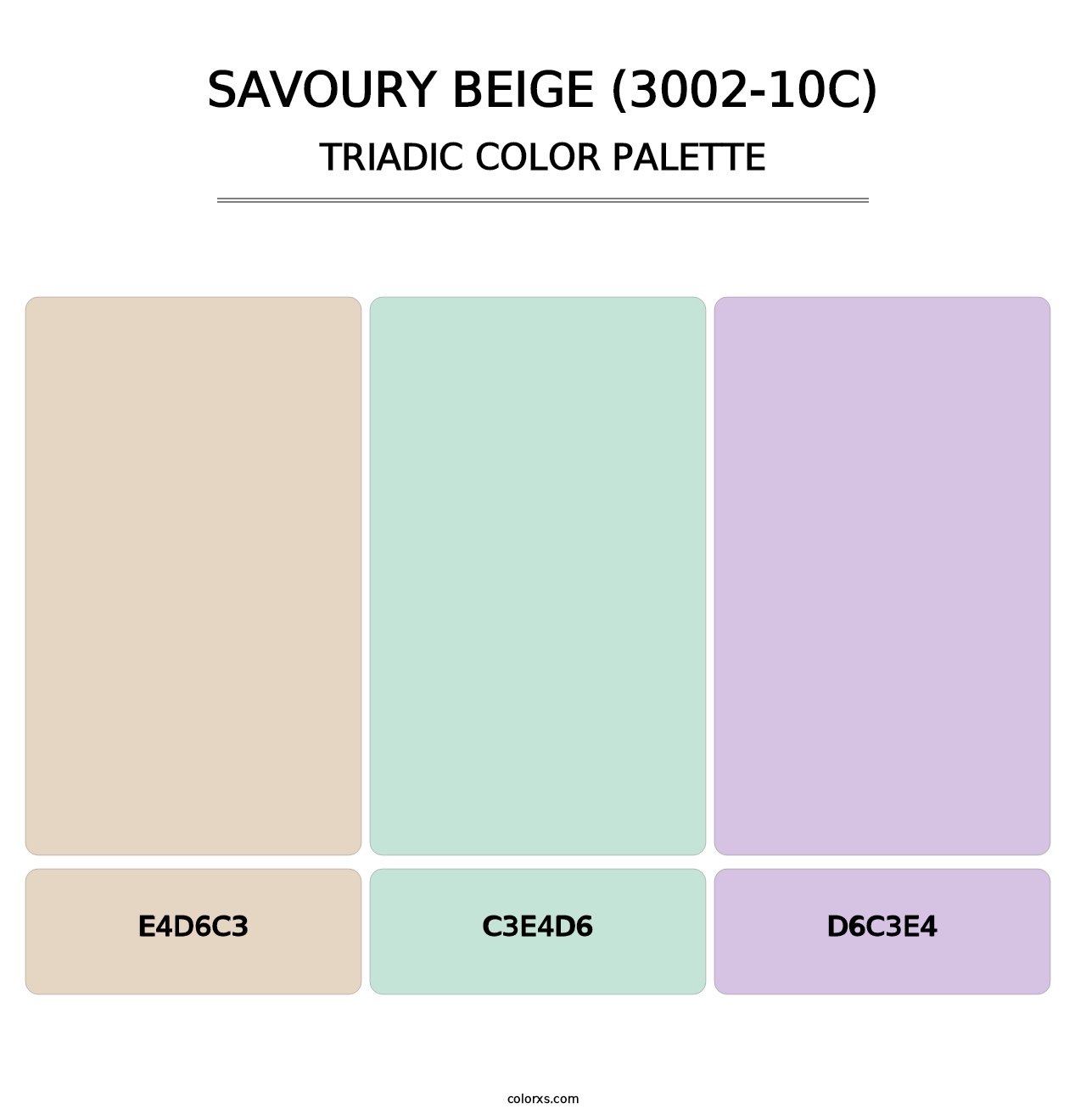 Savoury Beige (3002-10C) - Triadic Color Palette