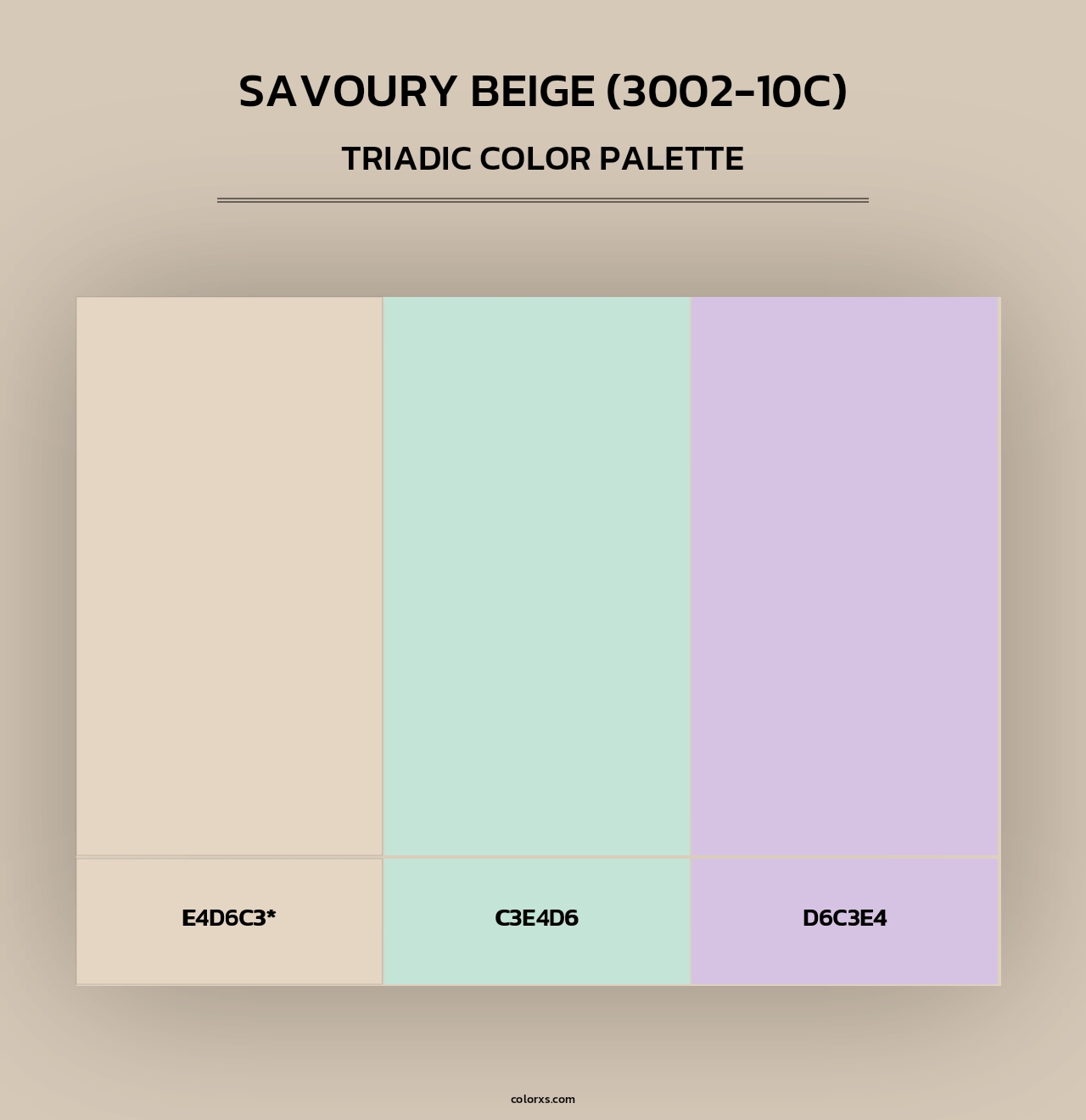 Savoury Beige (3002-10C) - Triadic Color Palette