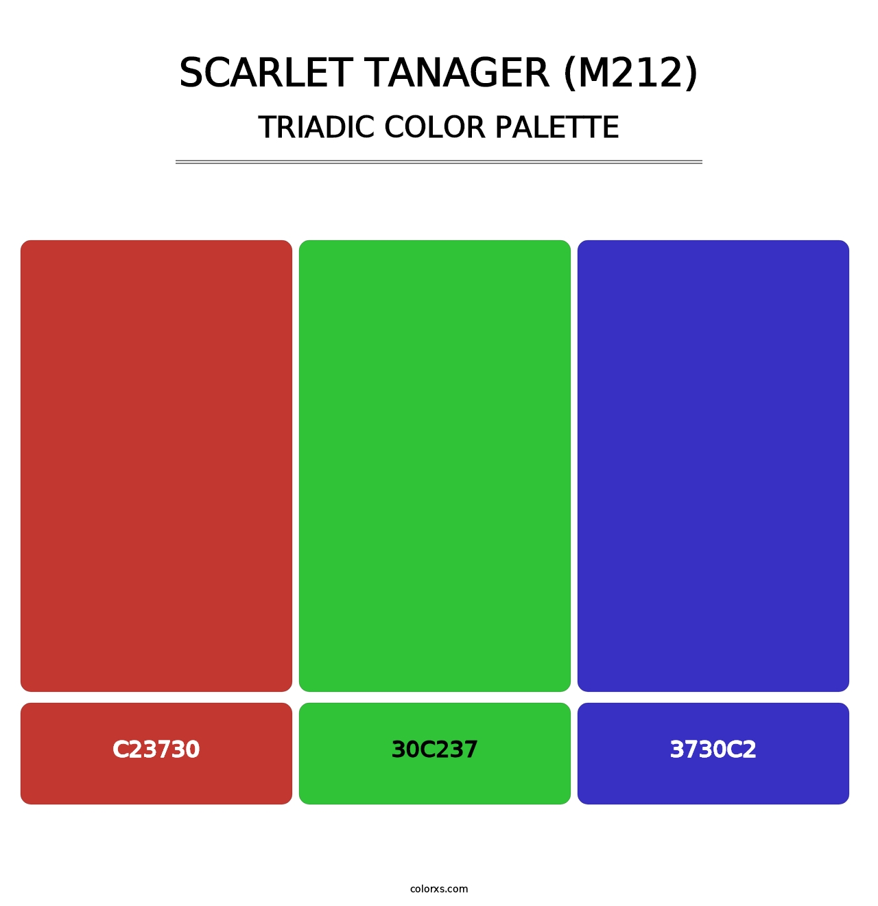 Scarlet Tanager (M212) - Triadic Color Palette