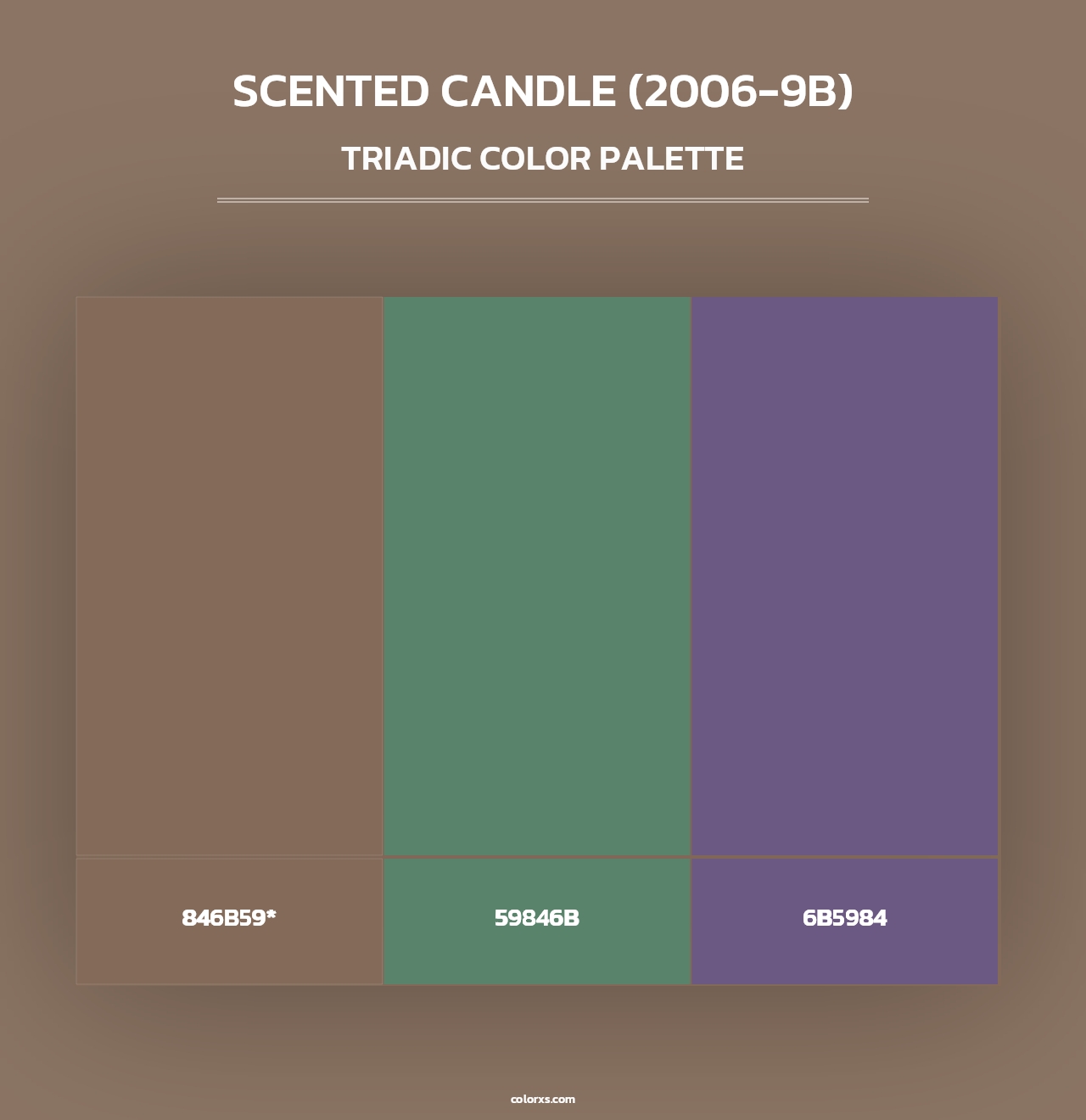 Scented Candle (2006-9B) - Triadic Color Palette