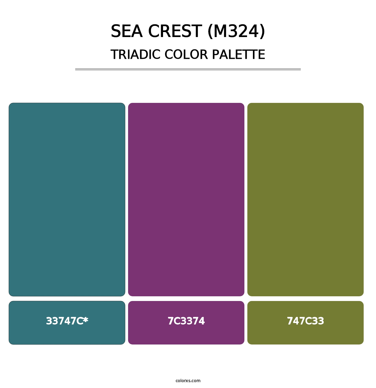 Sea Crest (M324) - Triadic Color Palette