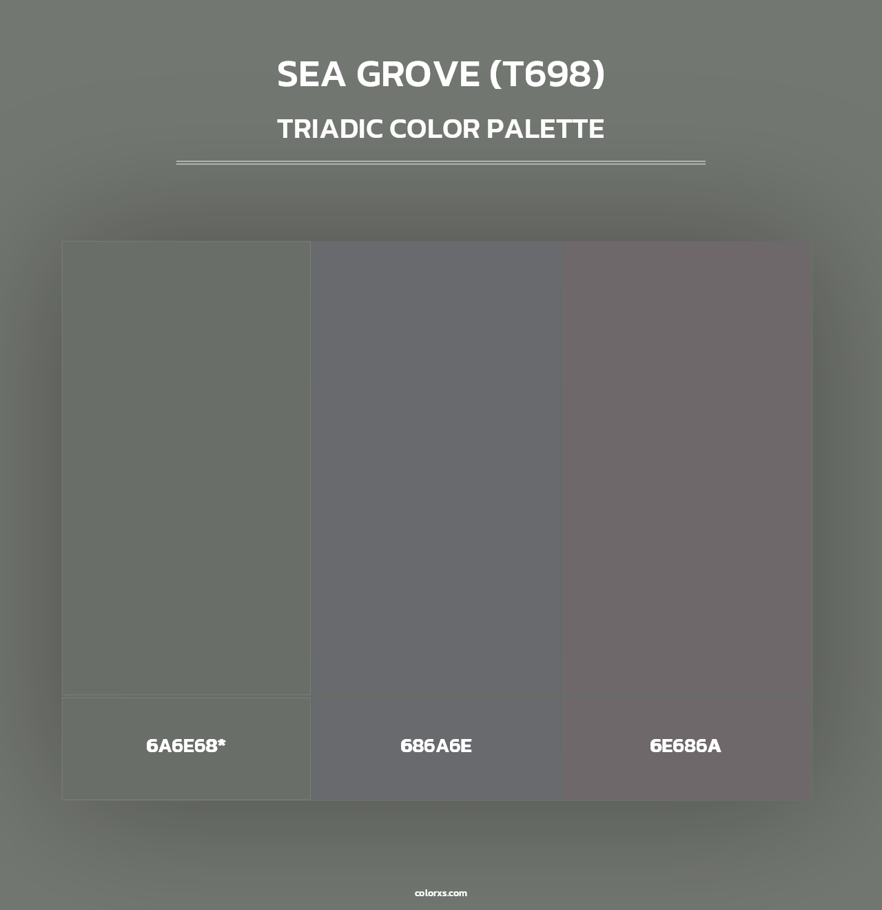 Sea Grove (T698) - Triadic Color Palette