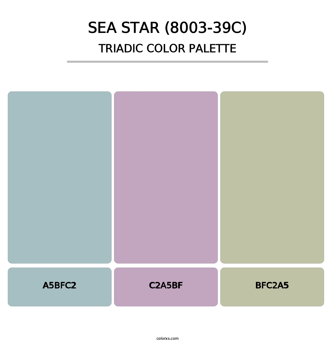 Sea Star (8003-39C) - Triadic Color Palette