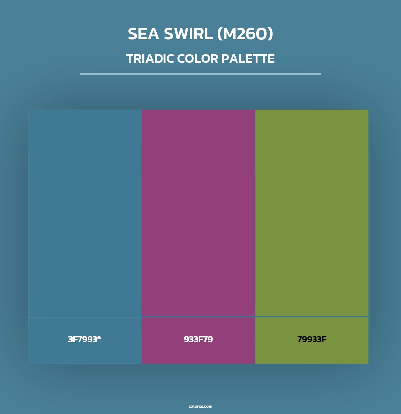 Sea Swirl (M260) - Triadic Color Palette