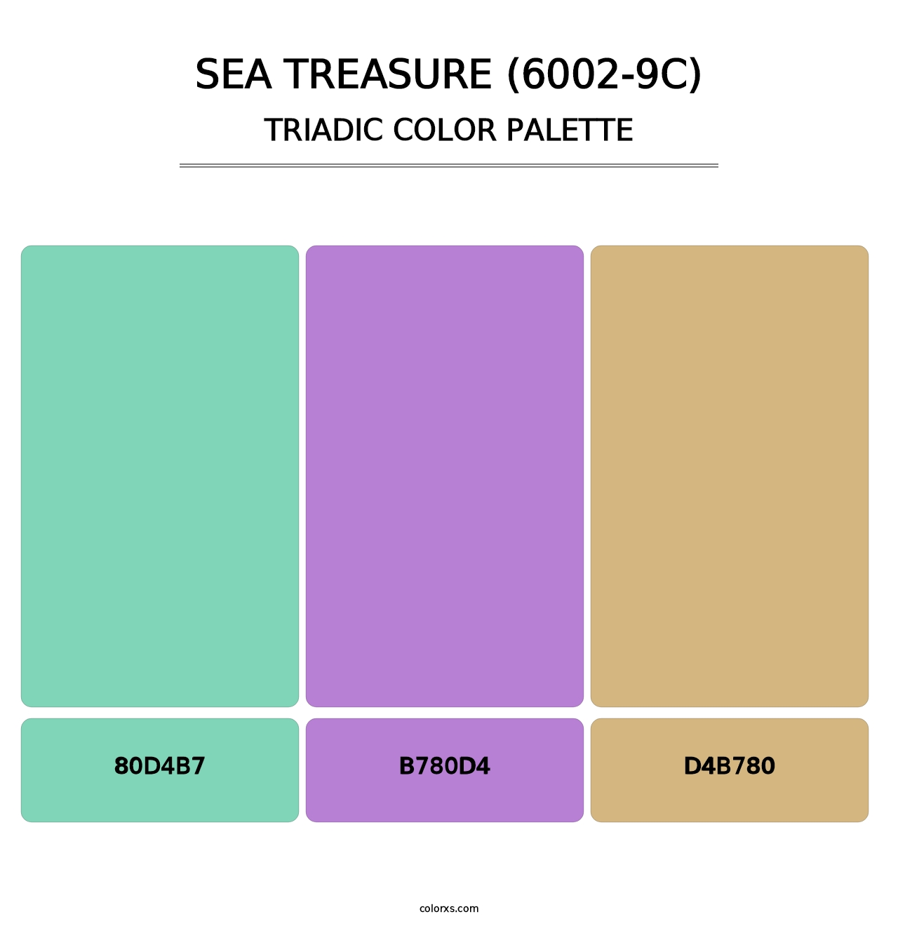 Sea Treasure (6002-9C) - Triadic Color Palette