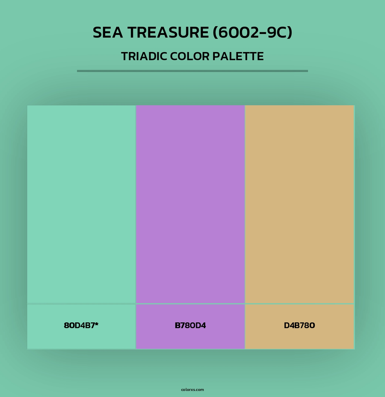 Sea Treasure (6002-9C) - Triadic Color Palette