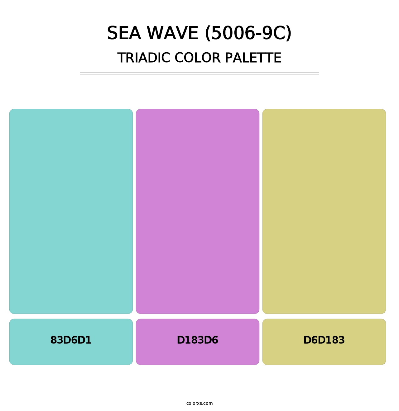 Sea Wave (5006-9C) - Triadic Color Palette