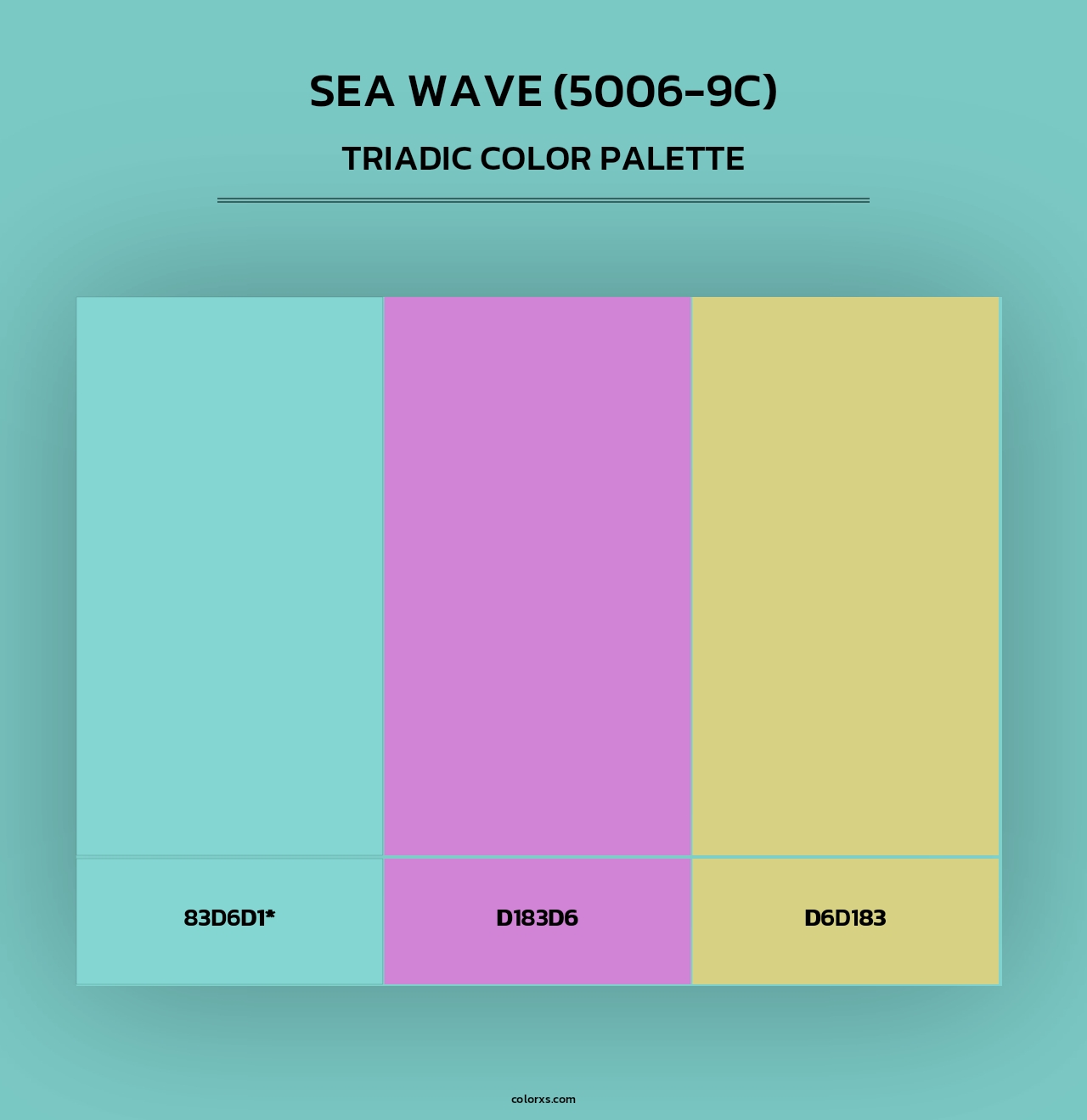 Sea Wave (5006-9C) - Triadic Color Palette