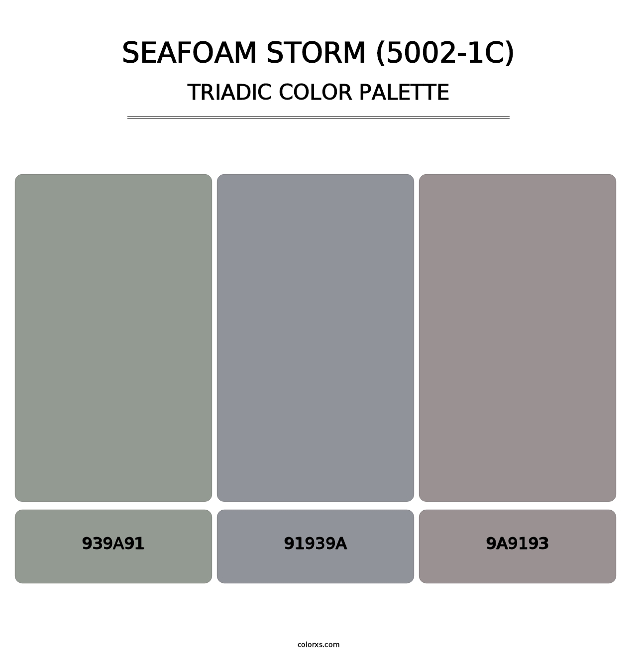 Seafoam Storm (5002-1C) - Triadic Color Palette