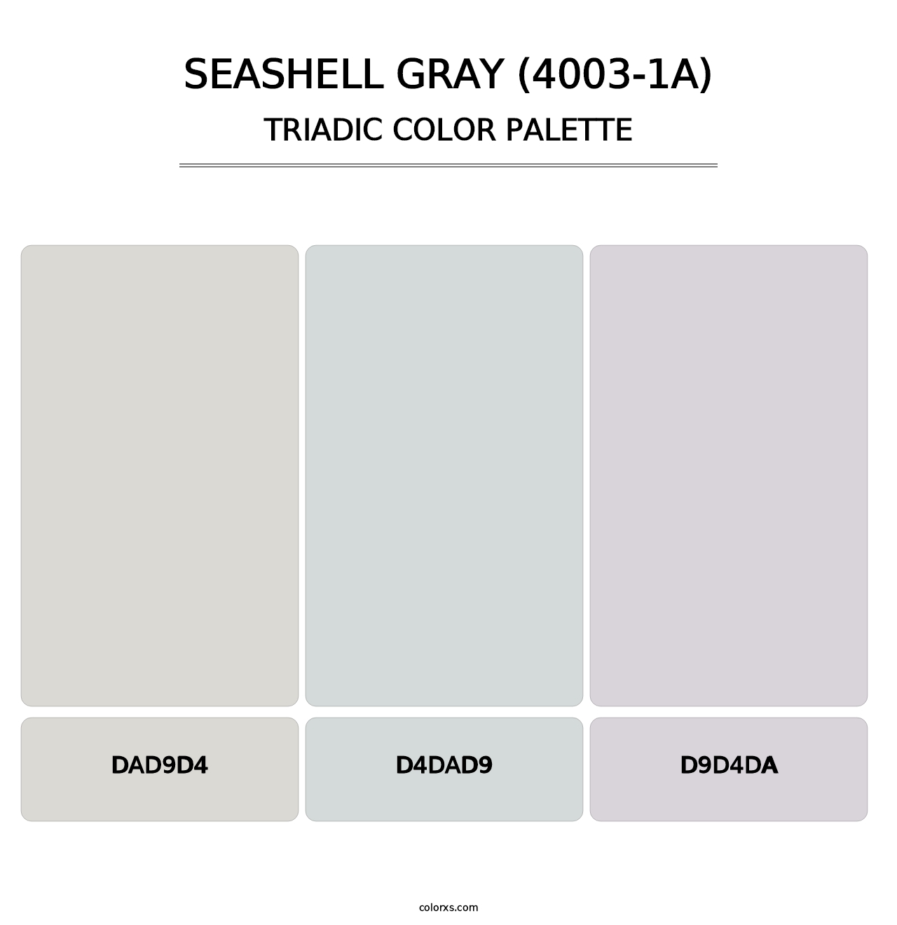 Seashell Gray (4003-1A) - Triadic Color Palette