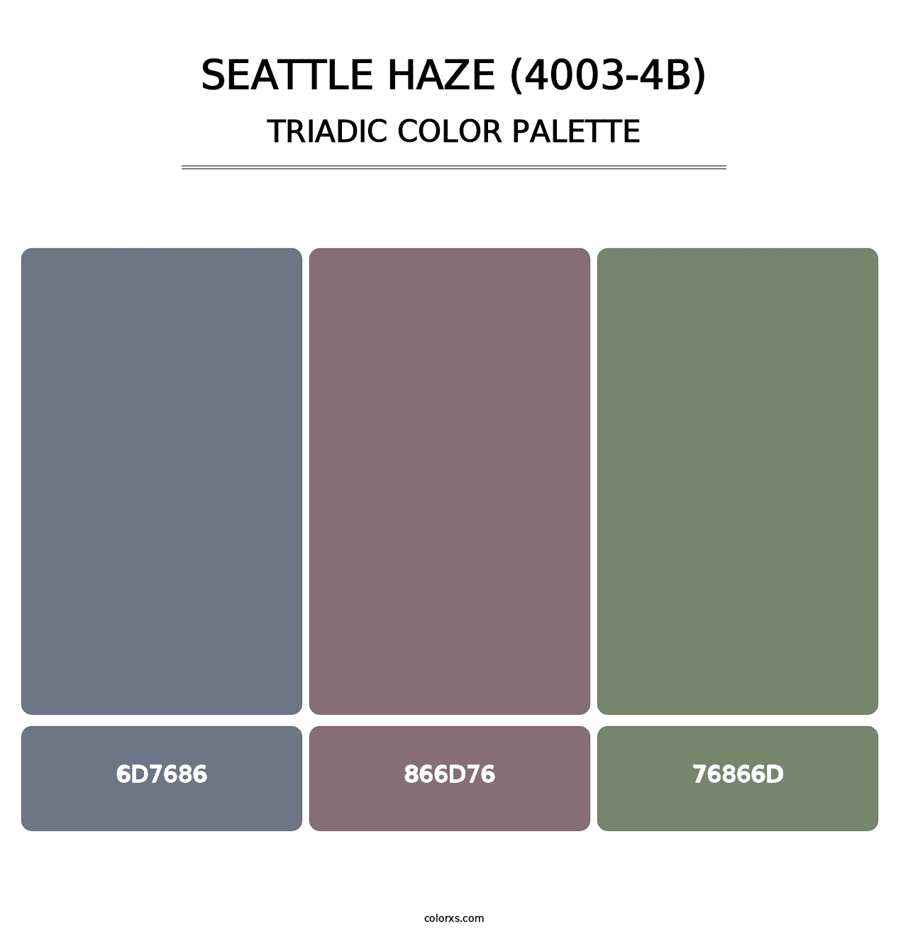Seattle Haze (4003-4B) - Triadic Color Palette