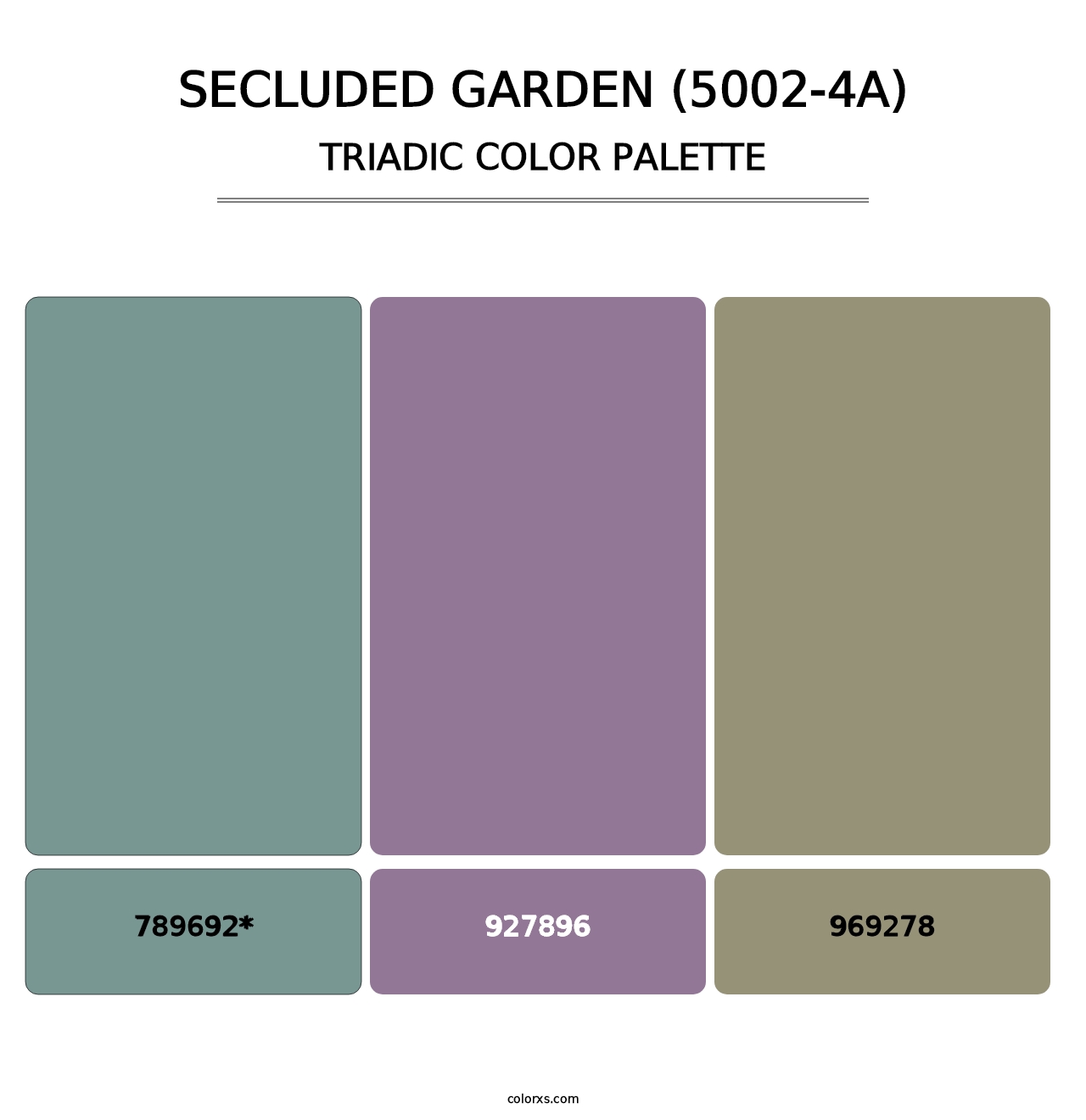 Secluded Garden (5002-4A) - Triadic Color Palette