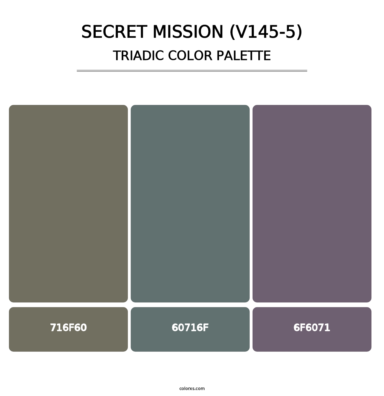 Secret Mission (V145-5) - Triadic Color Palette