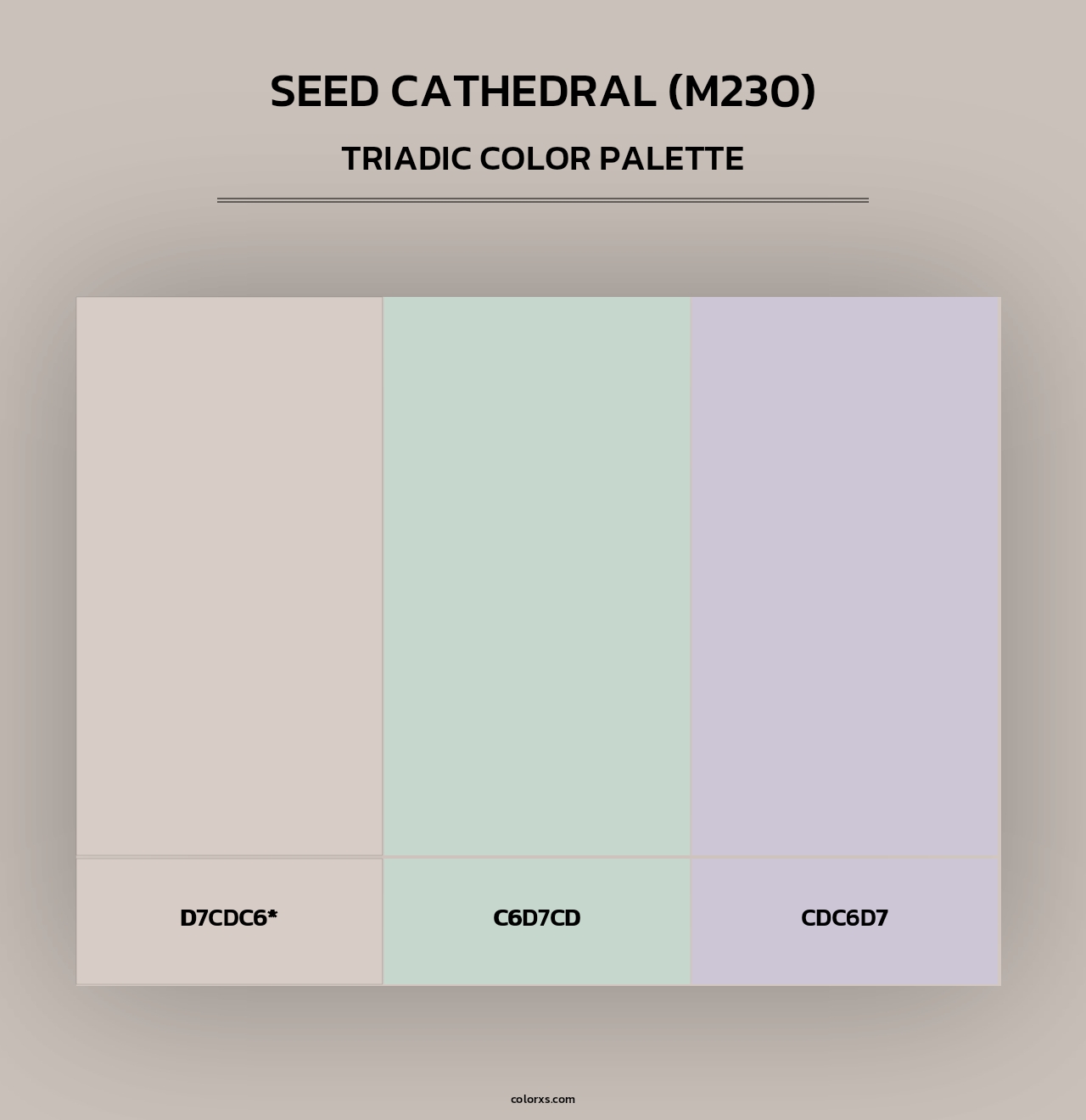 Seed Cathedral (M230) - Triadic Color Palette