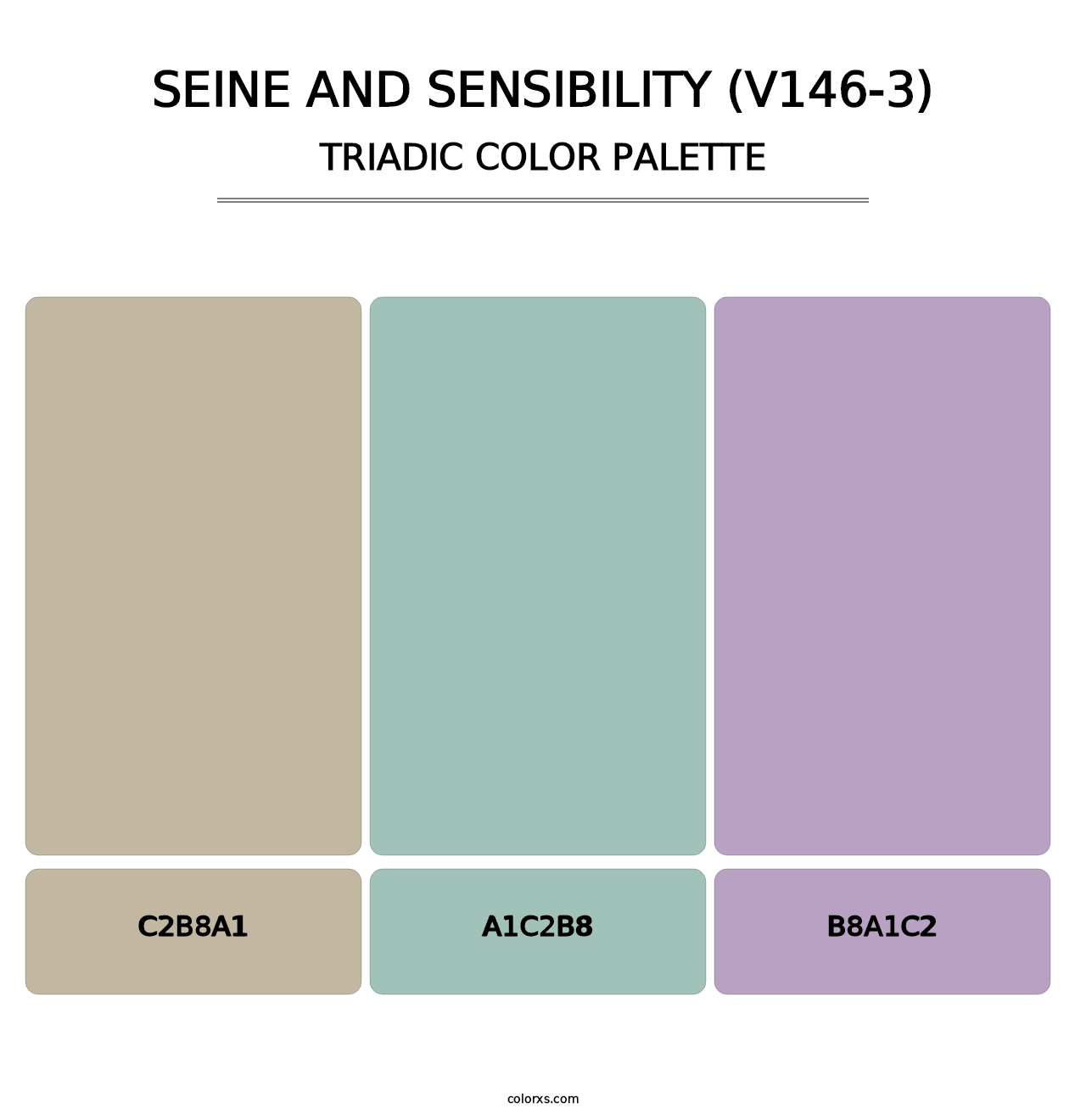 Seine and Sensibility (V146-3) - Triadic Color Palette