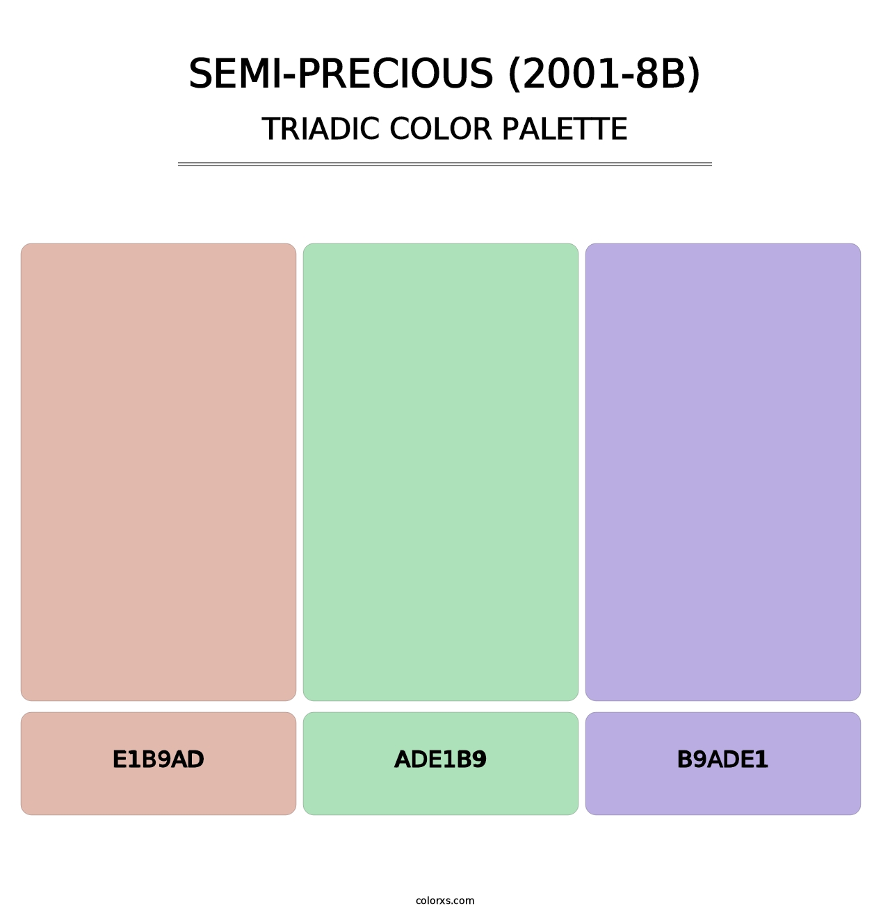 Semi-Precious (2001-8B) - Triadic Color Palette
