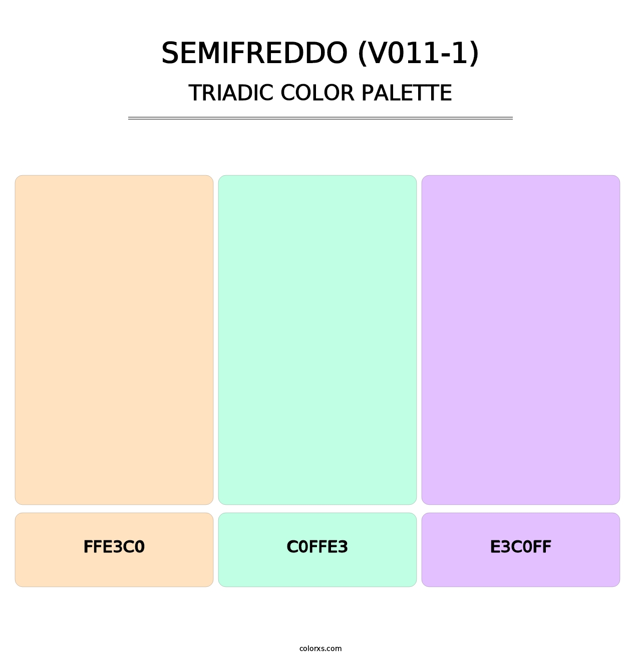 Semifreddo (V011-1) - Triadic Color Palette