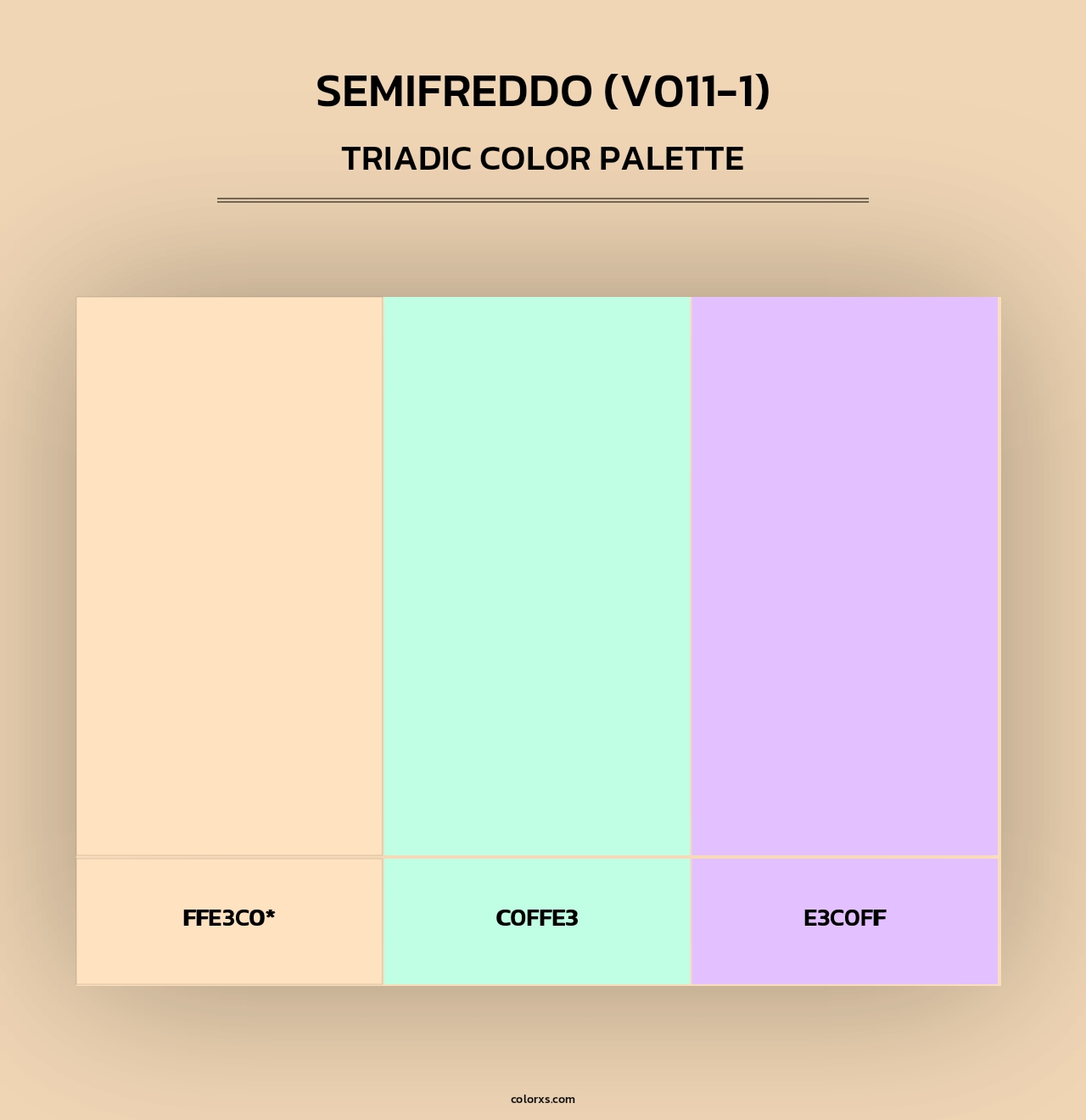 Semifreddo (V011-1) - Triadic Color Palette