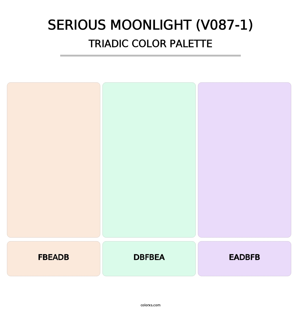 Serious Moonlight (V087-1) - Triadic Color Palette
