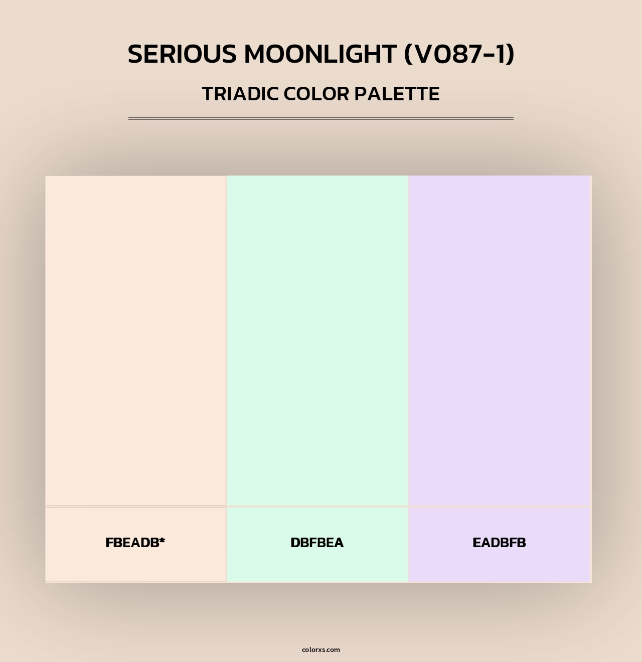 Serious Moonlight (V087-1) - Triadic Color Palette