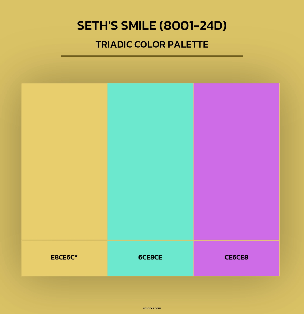 Seth's Smile (8001-24D) - Triadic Color Palette