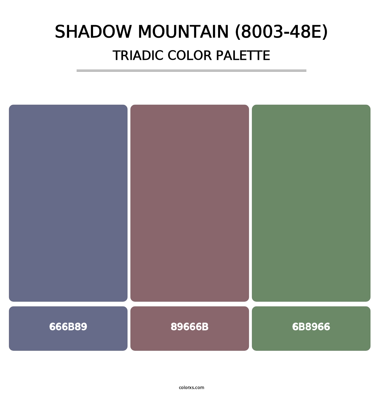 Shadow Mountain (8003-48E) - Triadic Color Palette