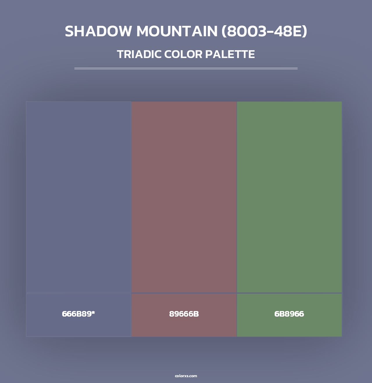 Shadow Mountain (8003-48E) - Triadic Color Palette