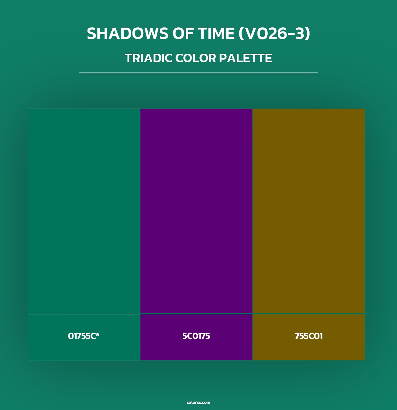 Shadows of Time (V026-3) - Triadic Color Palette