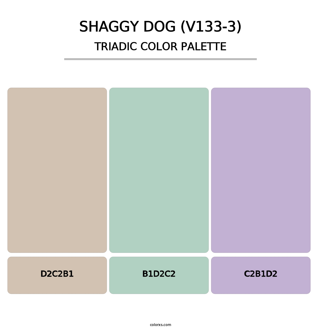 Shaggy Dog (V133-3) - Triadic Color Palette