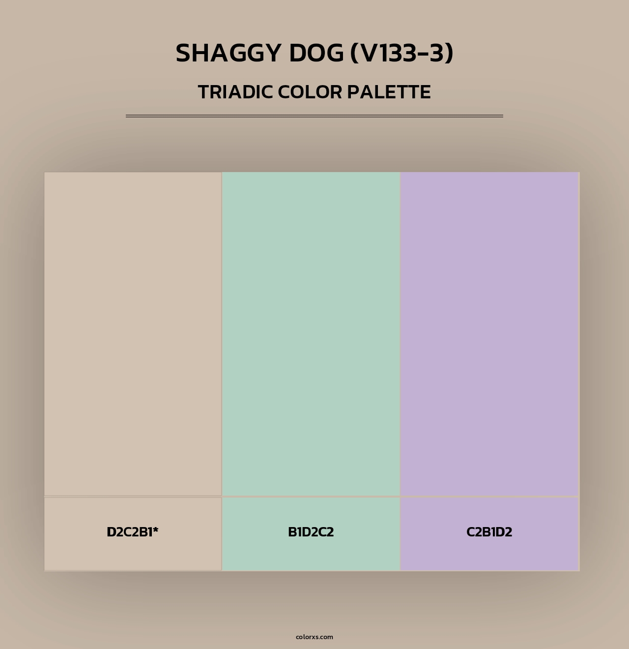 Shaggy Dog (V133-3) - Triadic Color Palette