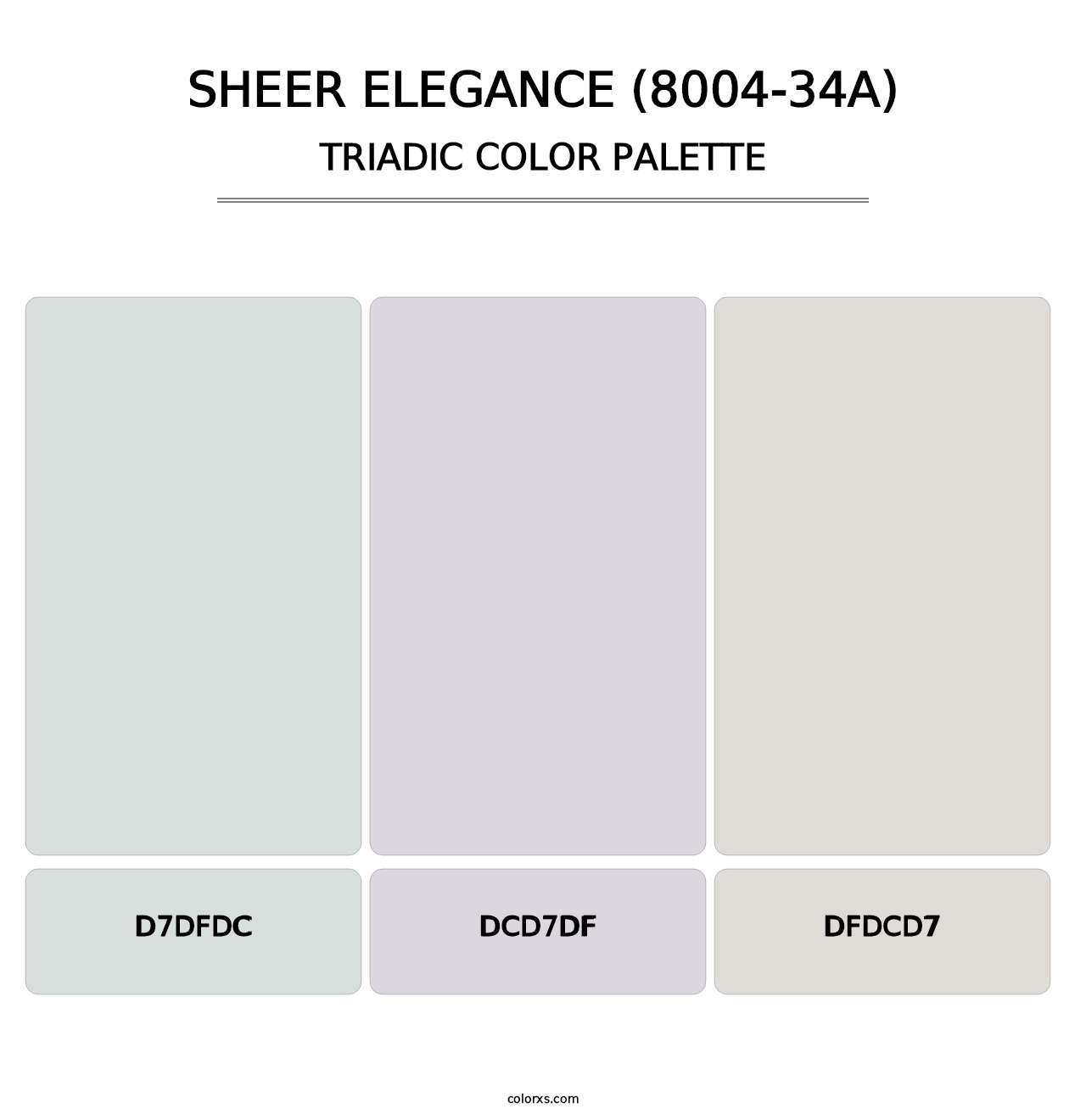Sheer Elegance (8004-34A) - Triadic Color Palette