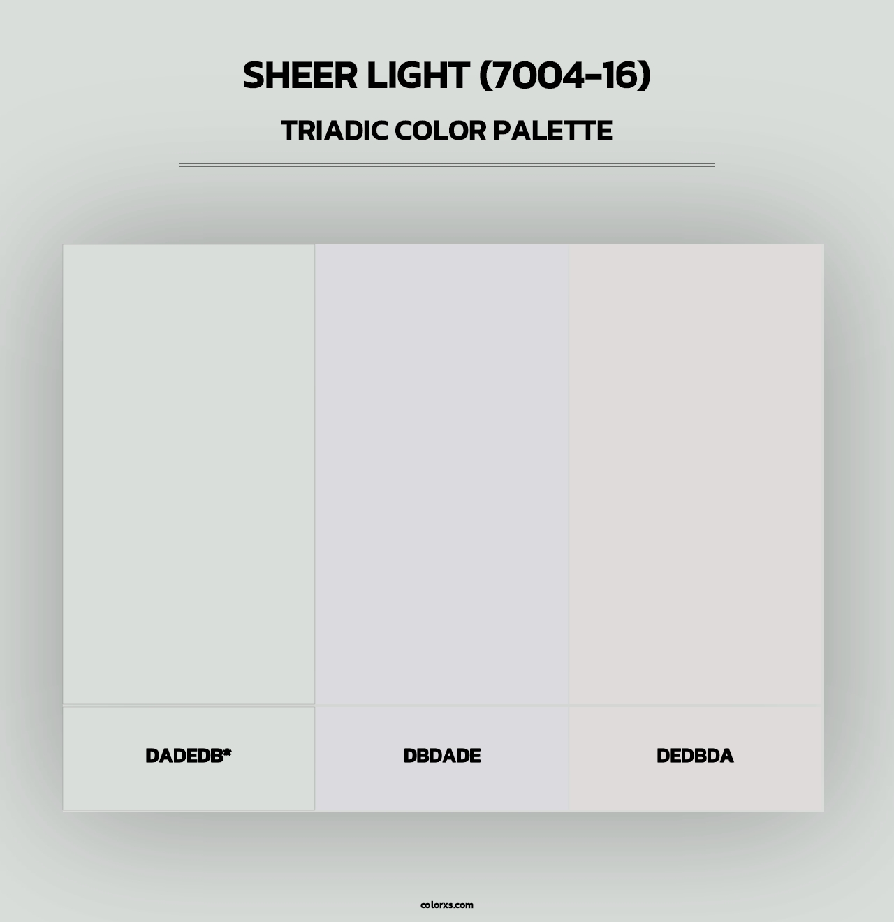 Sheer Light (7004-16) - Triadic Color Palette