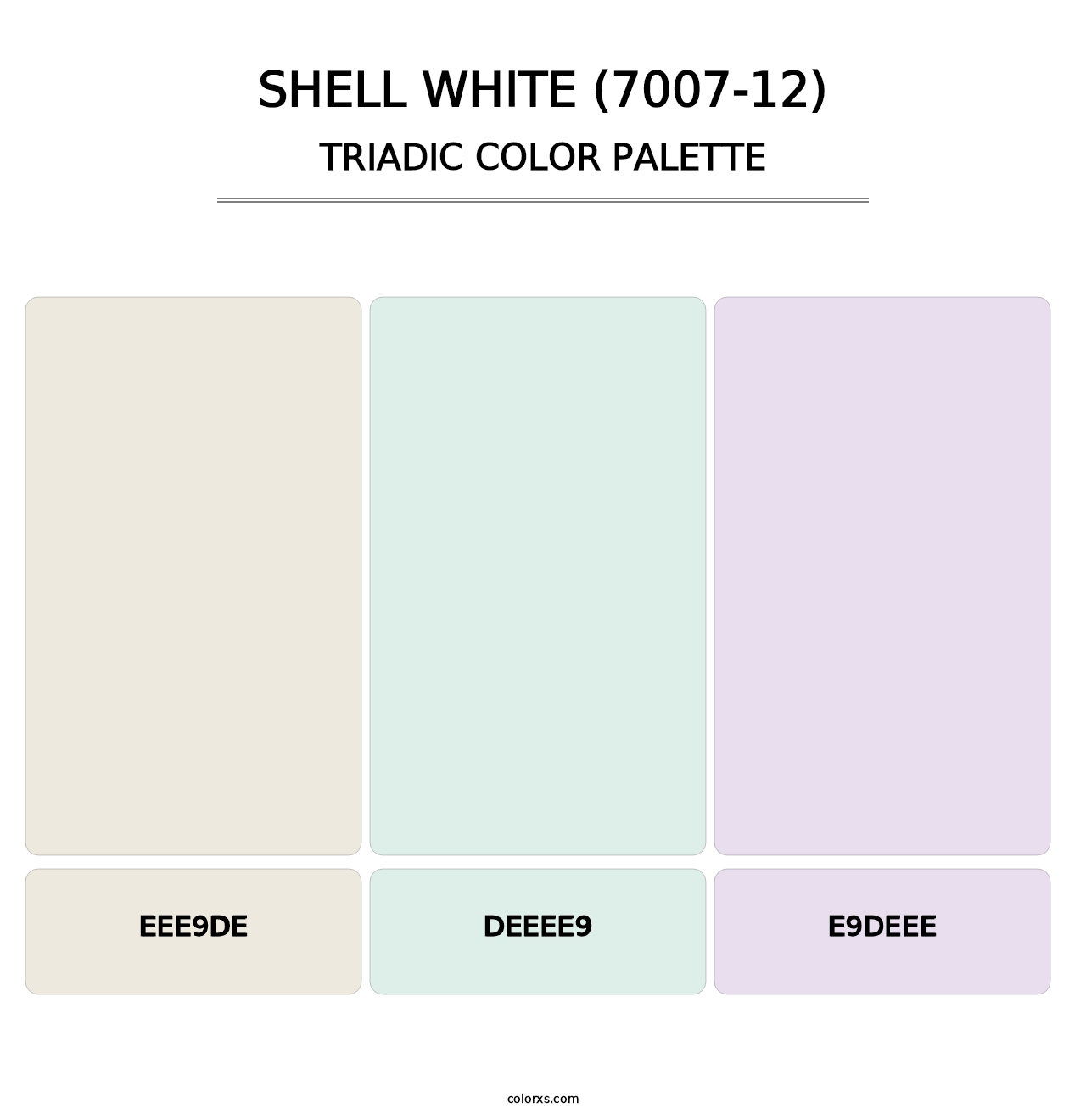 Shell White (7007-12) - Triadic Color Palette