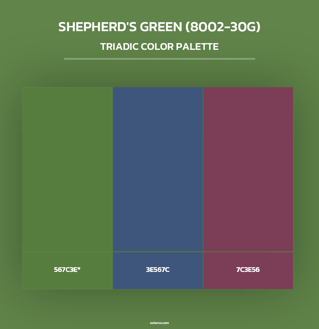 Shepherd's Green (8002-30G) - Triadic Color Palette