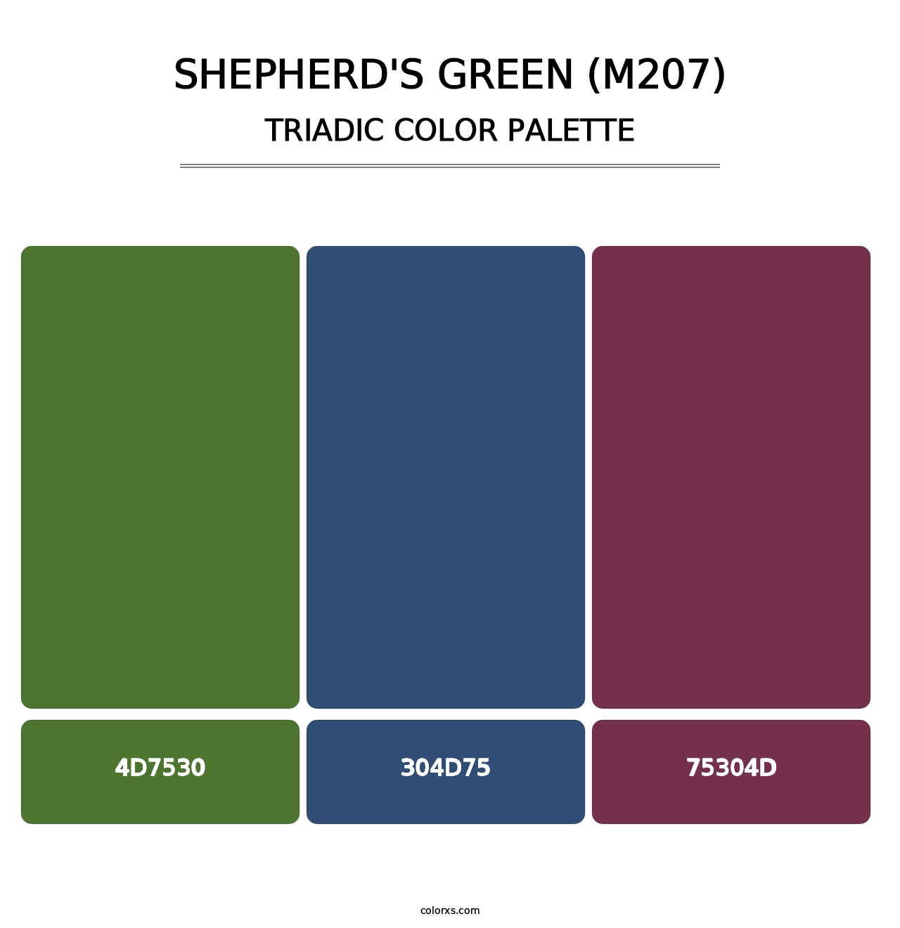 Shepherd's Green (M207) - Triadic Color Palette