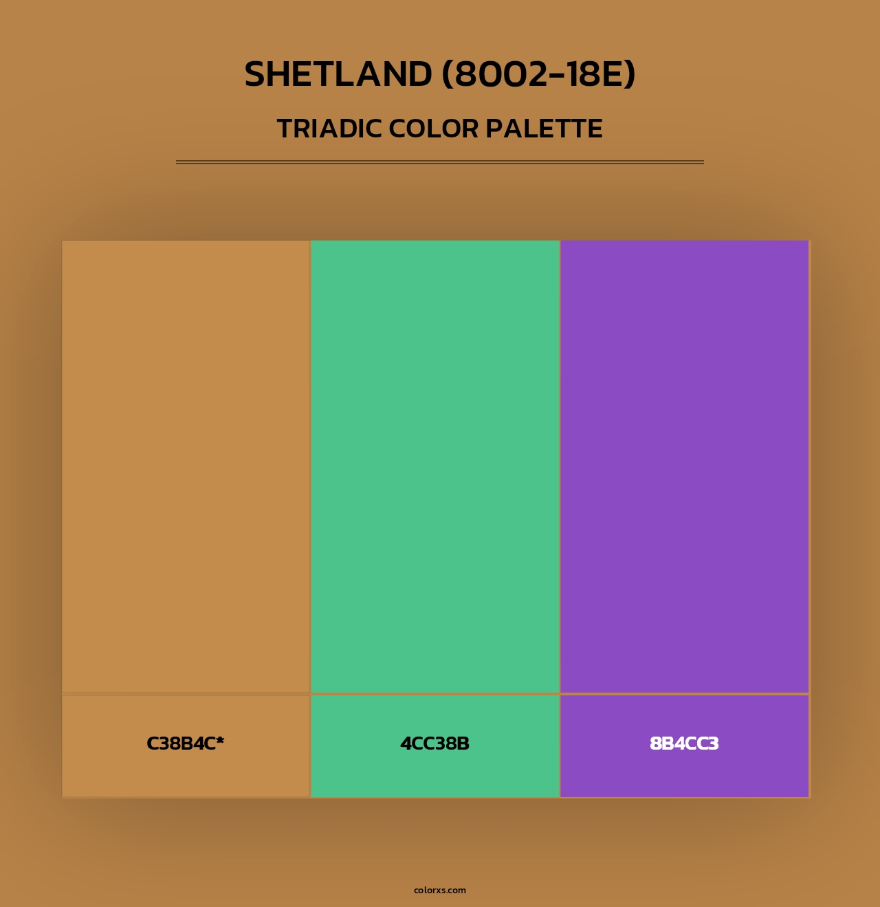 Shetland (8002-18E) - Triadic Color Palette