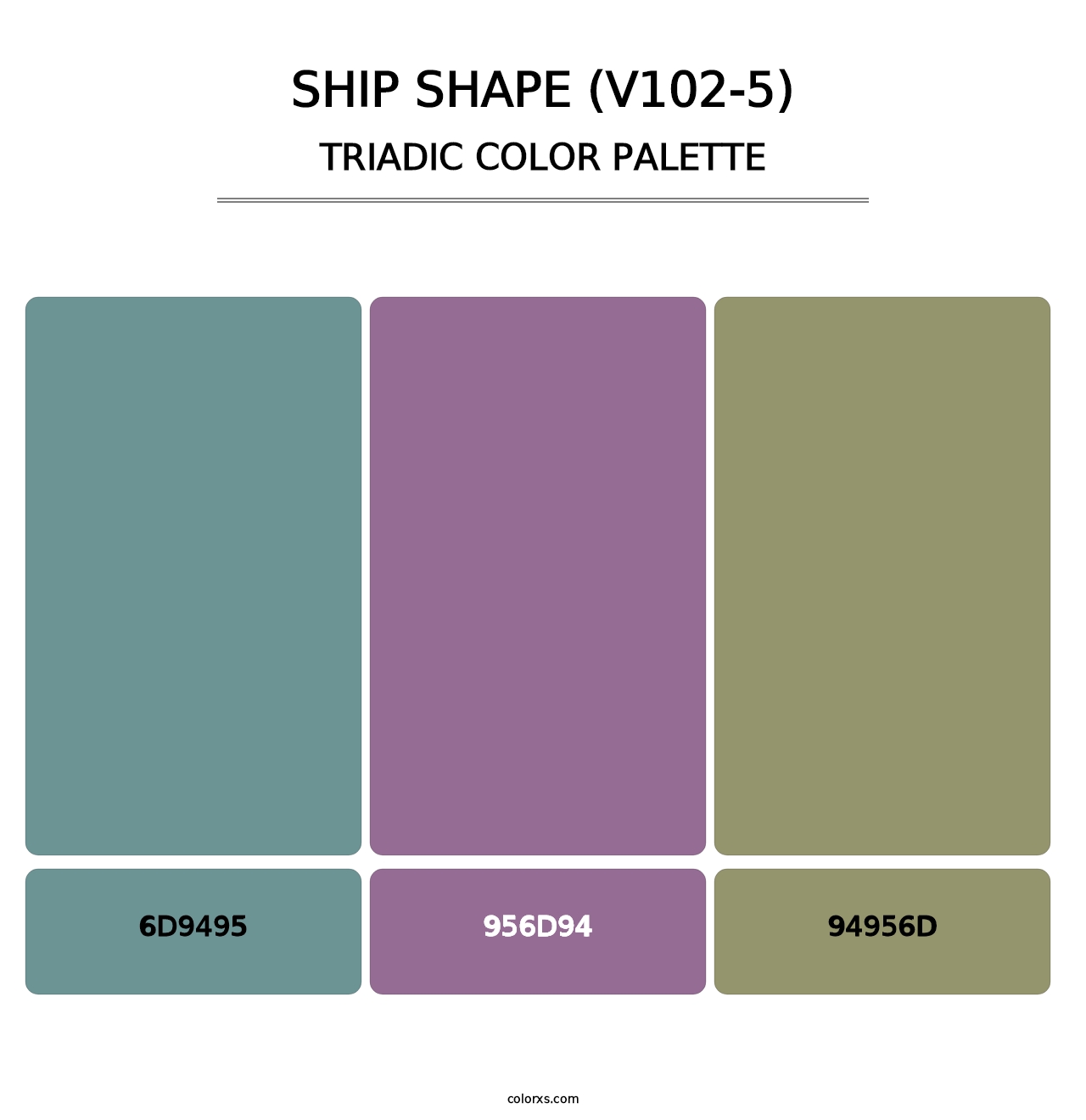 Ship Shape (V102-5) - Triadic Color Palette