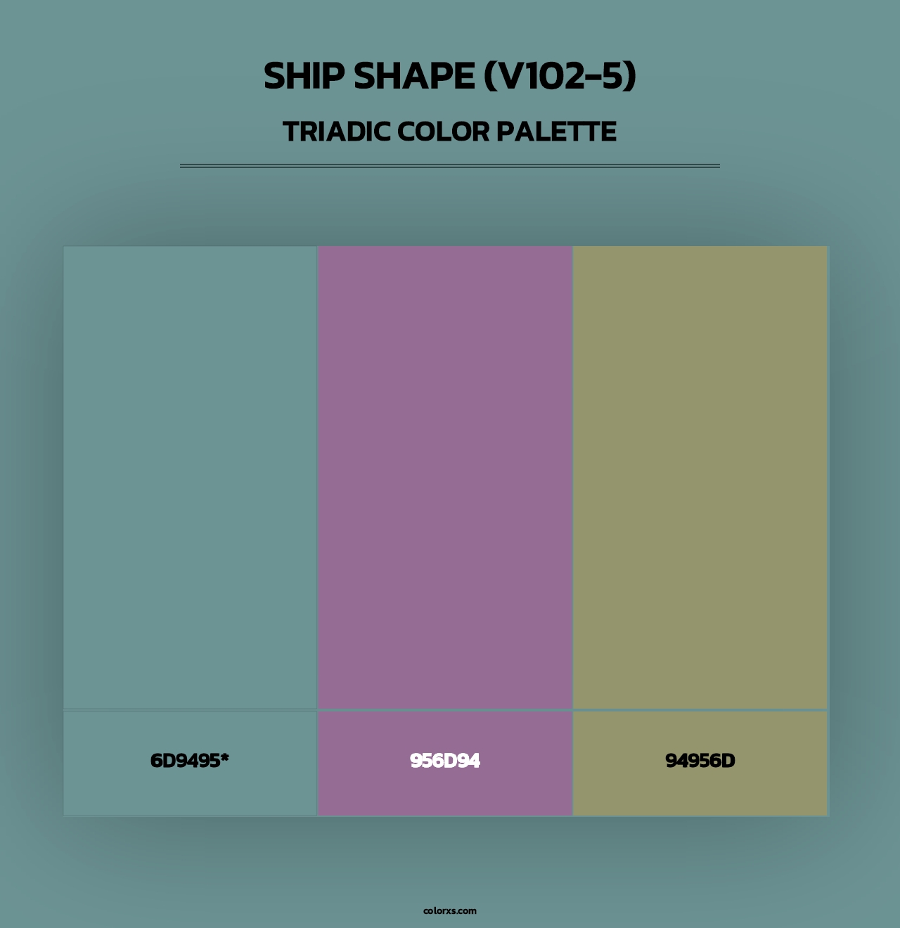 Ship Shape (V102-5) - Triadic Color Palette