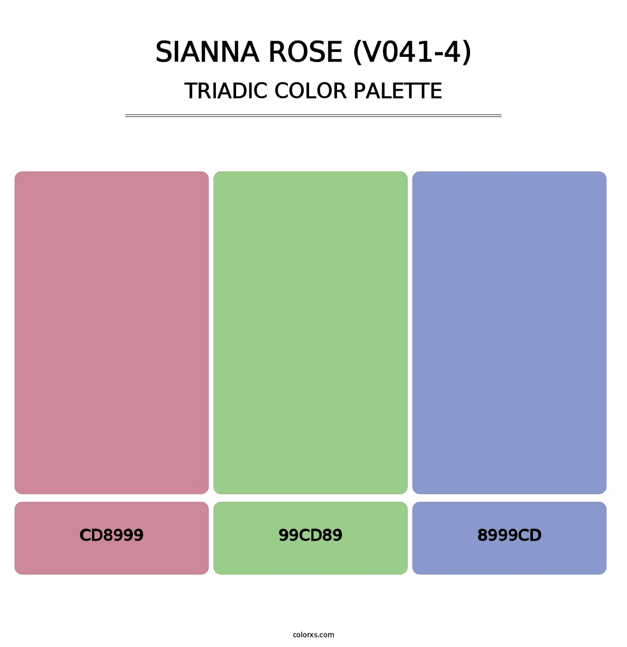 Sianna Rose (V041-4) - Triadic Color Palette