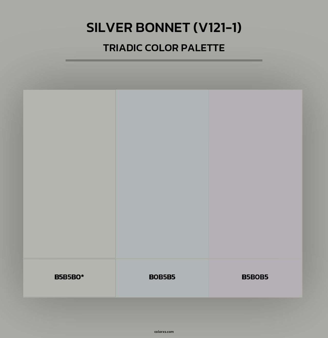 Silver Bonnet (V121-1) - Triadic Color Palette