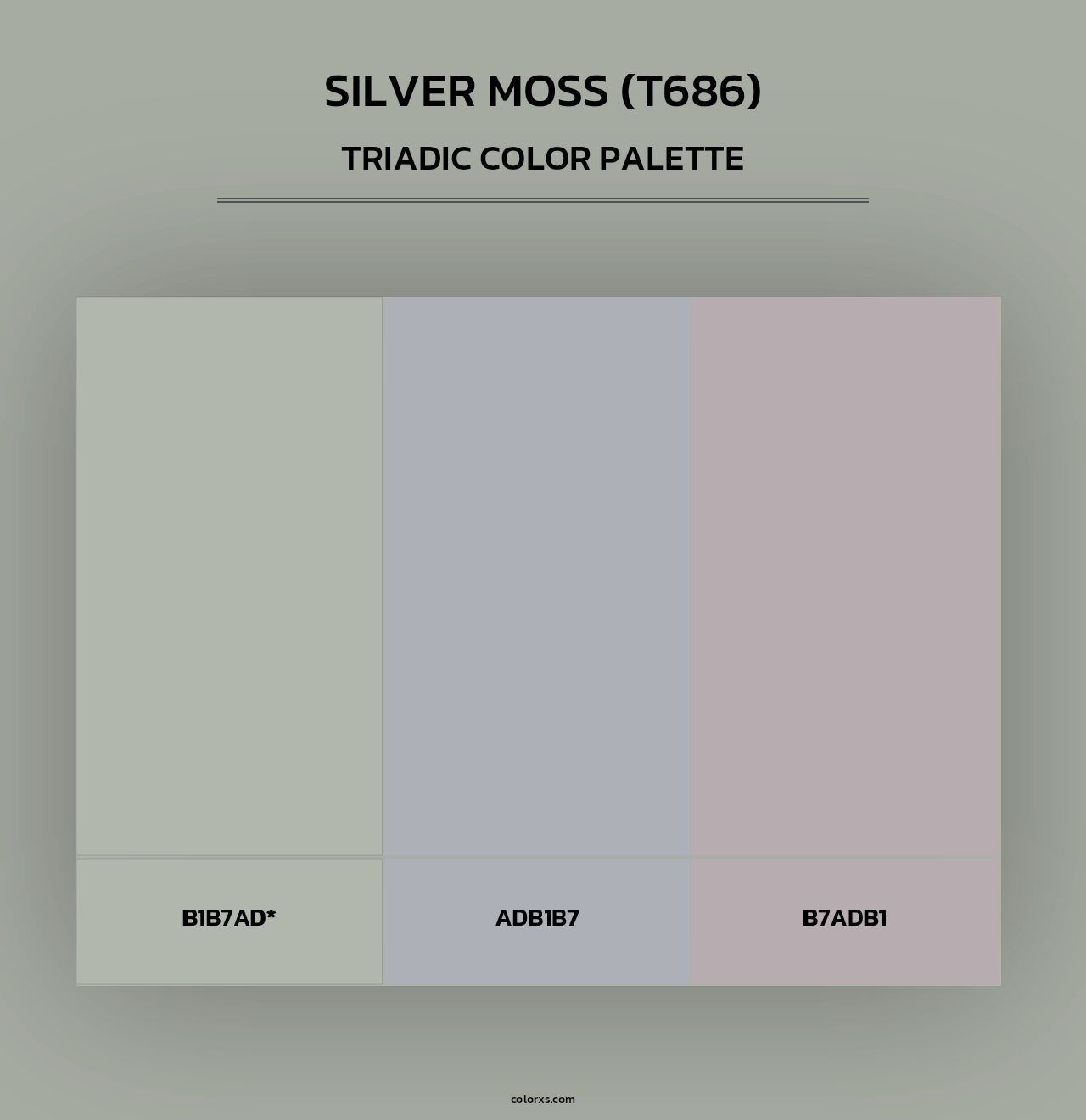Silver Moss (T686) - Triadic Color Palette