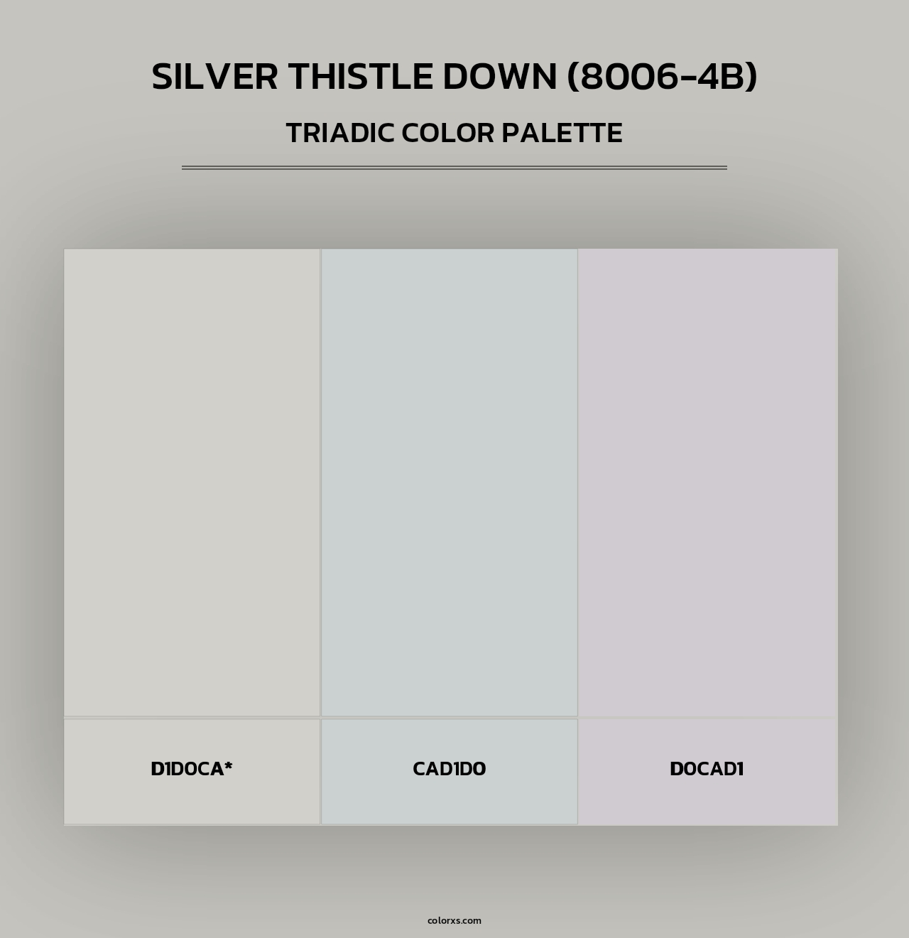 Silver Thistle Down (8006-4B) - Triadic Color Palette